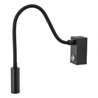 Elastyczny czarny kinkiet Adjusta z wbudowanym dotykowym włącznikiem 1xLED 3000K WL0117-BK Yaskr