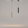 Złota lampa wisząca tuba 40cm o średnicy 6cm 1xGu10 Pro Focus MOD161PL-01G1 Maytoni