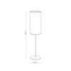 Lampa podłogowa wysokość 133cm pionowy cylindryczny abażur FIENO SABIA 1XE27 Tk Lighting 16196