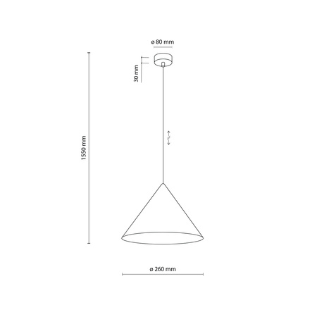 Lampa wisząca stożek w kolorze pistacjowym 26cm CONO M PISTACIO 1xE27 Tk Lighting 11418