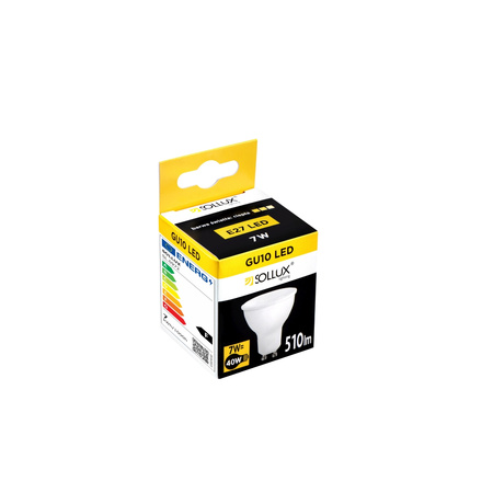 Żarówka LED GU10 3000K 7W 510lm Sollux SL.0972