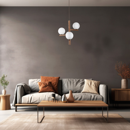 ESTERA WOOD ORZECH LAMPA WISZACA 3 TK Lighting 10271