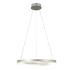 Lampa wisząca okrąg 60cm z elementami akylowymi Morte Italux PND-34535-L-SILV