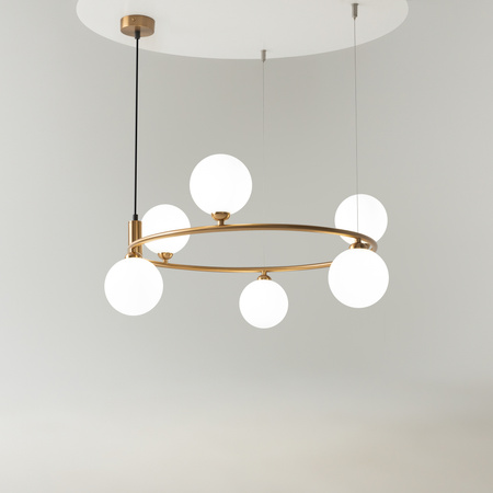 Lampa wisząca RING Maytoni mosiądz MOD013PL-06BS1