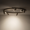 Beżowa lampa sufitowa ring 80cm – okrągła forma z punktowymi światłami 7xGU10 FOURTY ROUND Nowodvorski 11948
