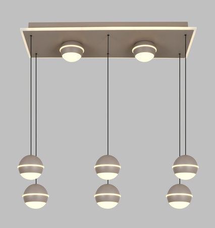 Lampa wisząca ósemka prostokątna Biarritz kaszmirowa Aviano Lighting 7047-913