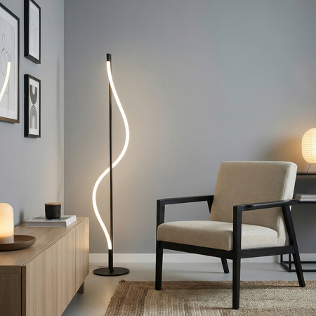 Lampa podłogowa fala ze ściemniaczem IVY FLOOR DIMM BK AZZARDO AZ6749