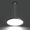 Czarna okrągła lampa wisząca o średnicy 48cm LED Manito Italux PND-72843-480R-36W-BL