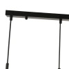 Lampa wisząca czarna potrójna z miodowymi kloszami Malika 3xE27 PL0140-3 Yaskr