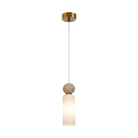 Lampa wisząca Santos mosiężna 1xG9 Italux PND-95331-1-BRSS