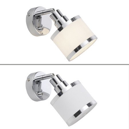 Kinkiet chromowany szklany klosz ACCOR 1xE14 Just Light 15371-17