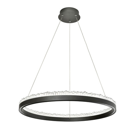 Lampa wisząca REGI LED 60cm czarny okręg Zuma Line PD2304600R-MB zmienna barwa światła
