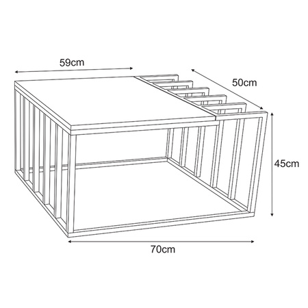 Czarny stolik kawowy geometryczny KS-27 STOLIK z serii KAJA HOME