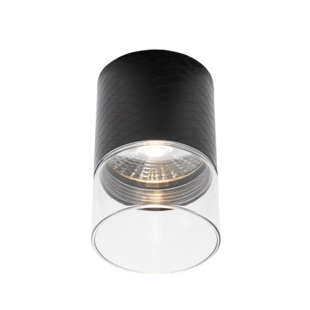 Czarna tuba sufitowa natynkowa metal + szkło LED 3000K Maxlight C0275 Fusion