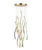 Ekskluzywna lampa wisząca złote pofalowane elementy FLOW 13 PENDANT 3-STEP DIMM 3000K GO Azzardo AZ6816