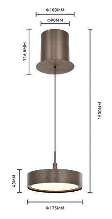 Lampa wisząca jedynka Valensole brąz Aviano Lighting 6062-121