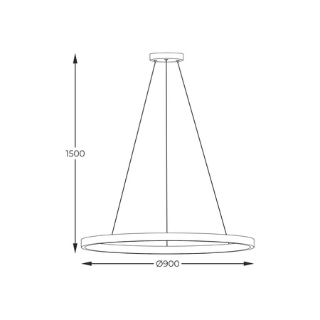Lampa wisząca ring o średnicy 90cm HORIK LED Zuma Line PEN89424-90BK