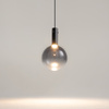 Czarna lampa wisząca z dymioną kulą LED 3000K Nebula MOD182PL-L4B3K Maytoni