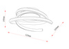 Beżowa zakręcona lampa sufitowa 50cm VECINO LED sterowana pilotem Zuma Line 250051C-BE