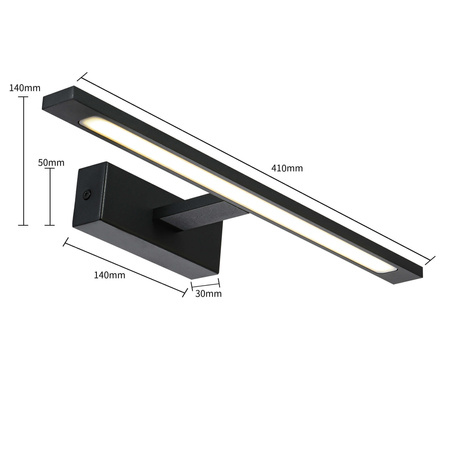Kinkiet Isla czarny 41cm IP44 LED CCT Light Prestige GS-LWB-12W BK CCT