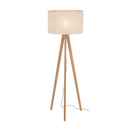 Lampa podłogowa na drewnianym trójnogu z abażurem VIGA SHADE SOSNA 1xE27 Tk Lighting 16232