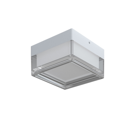 Biały kwadratowy mały plafon 13cm do łazienki IP65 LED wybór barwy światła Nefis Italux PLF-53628-WH