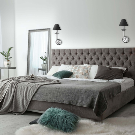 Kinkiet Glamour srebrno - czarny 1xE14 Light Prestige LP-979/1W