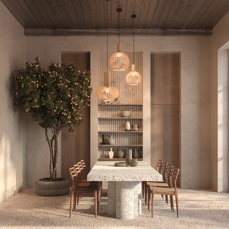 Drewniana lampa wisząca z długim przewodem Roots MOD193PL-01W1 Maytoni