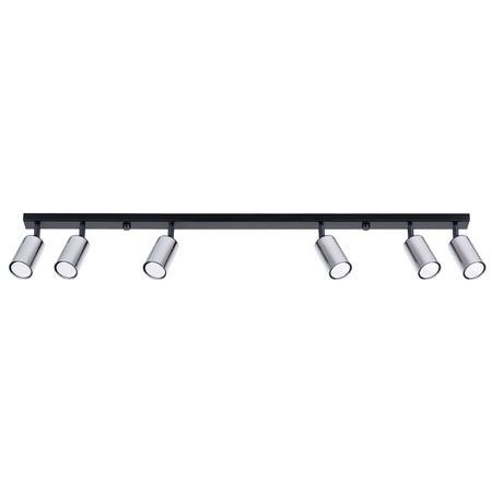 Plafon WINX 6L czarny/chrom Sollux SL.1372