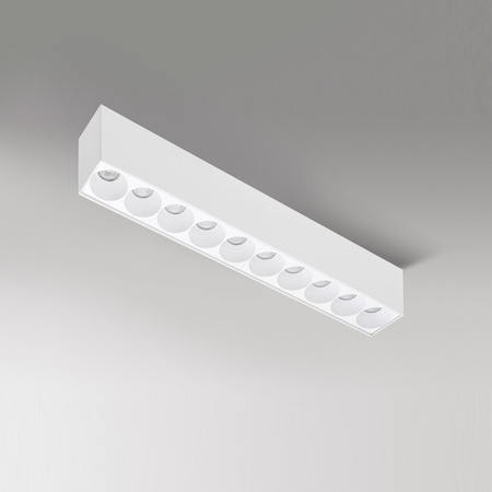Prostokątna lampa sufitowa natynkowa w kolorze białym 26,7cm TETRIX 10 20W CCT WH AZZARDO AZ6281