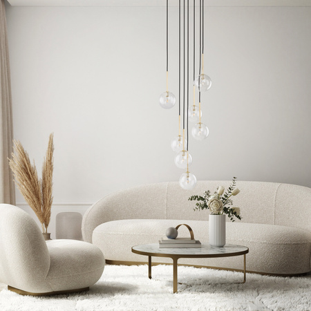 NILOS BLACK / GOLD LAMPA WISZĄCA 7 TK Lighting 5362