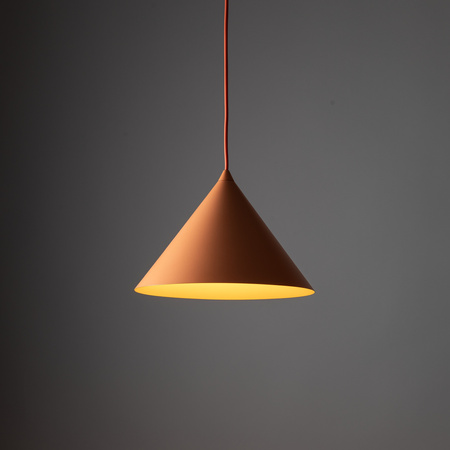 Stożkowa lampa wisząca o średnicy 26cm CONO M SALMON 1XE27 Tk Lighting 11384