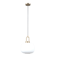 Lampa wisząca Fosse 1xE27 Italux PND-408817-1-HBR-WH