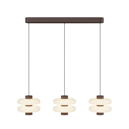 Lampa wisząca potrójna brązowa LED - szklane klosze Nuvem Maytoni MOD497PL-L23BRK