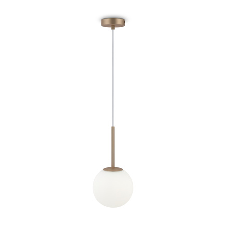 Lampa wisząca BASIC FORM szklana kula 18cm Maytoni MOD321PL-01G2