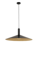 Lampa wisząca CAPRI M 70cm 1xE27 czarny/złoty Sigma 41011