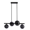 Kama lampa wisząca czarny+złoty 4x28W G9 klosz grafitowy Candellux 34-44143