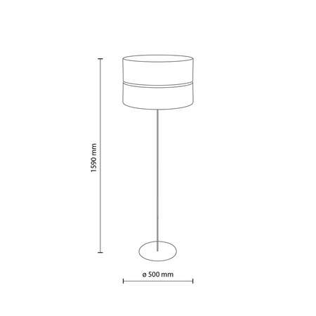 Lampa podłogowa z abażurem 50cm DORMA WOOD JUTA 1xE27 Tk Lighting 16226
