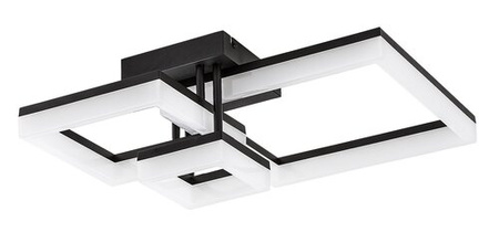 Lampa sufitowa trzy czarne kwadraty LED zmienna barwa światła Amilia Rabalux 71386