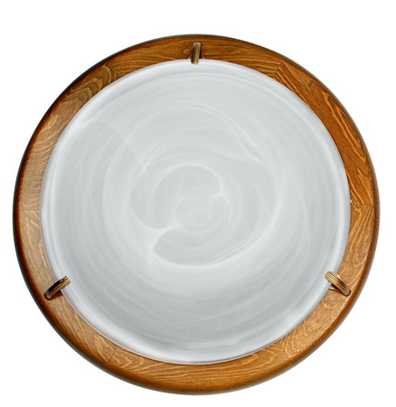 DUNA LAMPA SUFITOWA PLAFON36 DĄB ALABASTER 2X60W Candellux 14-64090