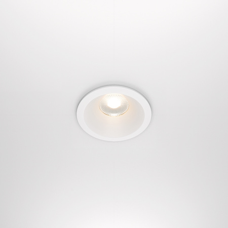 Białe okrągłe oczko podtynkowe średnica 8,5cm IP65 LED 3000K Zoom DL034-L12W3K-D-W Maytoni