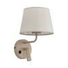 Kinkiet z abażurem z dodatkową lampką do czytania 1XE27 + 1XG9 MAJA SABIA Tk Lighting 11596