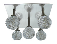 GIRA PLAFON 5X40W G9 SATYNA NIKIEL+KRYSZTAŁ PROMOCJA Candellux 95-23219
