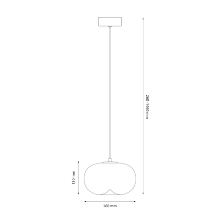 Lampa wisząca VASO 1 SMOKED 4W Milagro ML1397