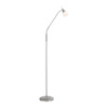 Srebrna lampa podłogowa z elastycznym ramieniem i szklanym kloszem na dotyk PINO 1xG9 Paul Neuhaus 400-55