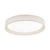 Okragły plafon sufitowy do sypialni z lnu LED o średnicy 42,5cm DEMI LEN Tk Lighting 11857