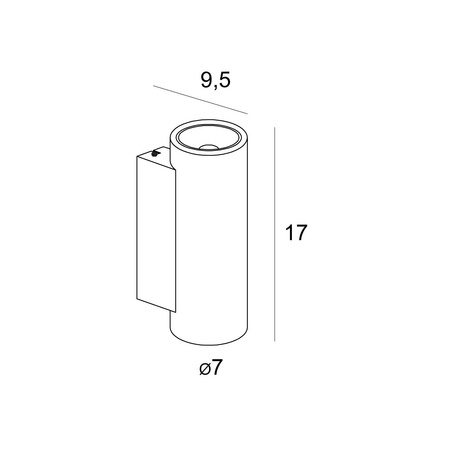 Kinkiet tuba z trawertynu światło góra-dół Maxlight Tek 2xGU10 W0425