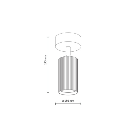 Oprawa sufitowa ryflowana, kinkiet TUNE BROWN 1XGU10 Tk Lighting 16146