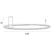 Lampa sufitowa plafon QUEEN 80CM BRUSHED GOLD 20W 3000K MAXLIGHT C0240