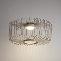 Beżowa lampa wisząca druciana cylindryczna na żarówkę GX53 KENAI C Nowodvorski 12226